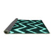 Sideview of Abstract Turquoise Contemporary Rug, con411turq