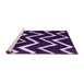 Sideview of Machine Washable Abstract Purple Contemporary Area Rugs, wshcon411pur