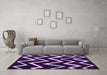 Machine Washable Abstract Purple Contemporary Area Rugs in a Living Room, wshcon411pur