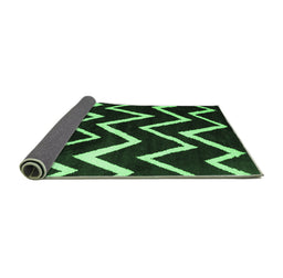 Sideview of Abstract Emerald Green Contemporary Rug, con411emgrn