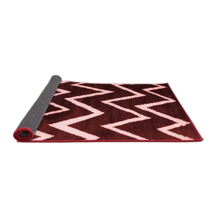 Abstract Red Contemporary Area Rugs