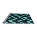 Sideview of Machine Washable Abstract Light Blue Contemporary Rug, wshcon411lblu