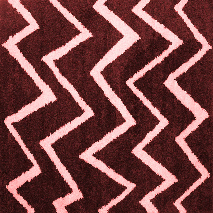 Abstract Red Contemporary Rug, con411red