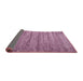 Thickness of Contemporary Pink Modern Rug, con412