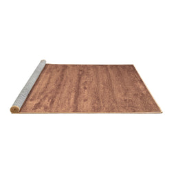 Sideview of Machine Washable Abstract Brown Contemporary Rug, wshcon412brn