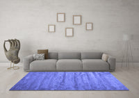 Machine Washable Abstract Blue Contemporary Rug, wshcon412blu