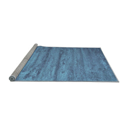 Sideview of Machine Washable Abstract Light Blue Contemporary Rug, wshcon412lblu
