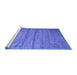 Sideview of Machine Washable Abstract Blue Contemporary Rug, wshcon412blu