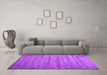 Machine Washable Abstract Purple Contemporary Area Rugs in a Living Room, wshcon412pur