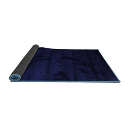 Sideview of Abstract Blue Contemporary Rug, con413blu