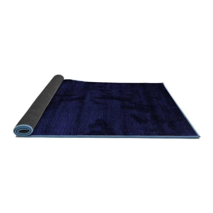 Sideview of Abstract Blue Contemporary Rug, con413blu