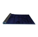 Sideview of Abstract Blue Contemporary Rug, con413blu