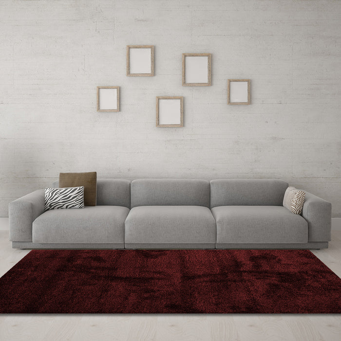 Contemporary Red Washable Rugs