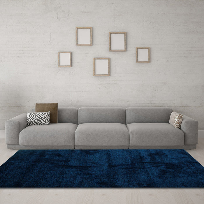 Machine Washable Abstract Light Blue Contemporary Rug in a Living Room, wshcon413lblu