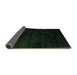 Sideview of Abstract Emerald Green Contemporary Rug, con413emgrn