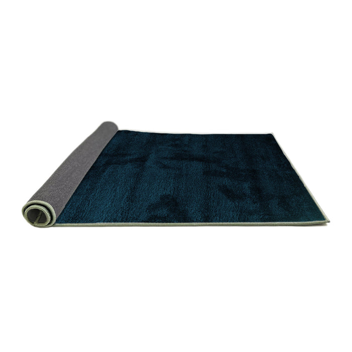Sideview of Abstract Turquoise Contemporary Rug, con413turq