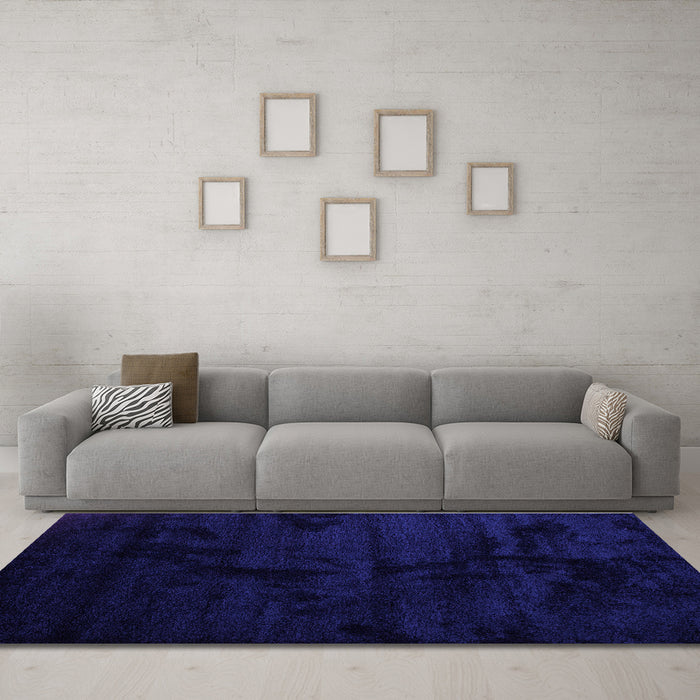 Machine Washable Abstract Purple Contemporary Area Rugs in a Living Room, wshcon413pur