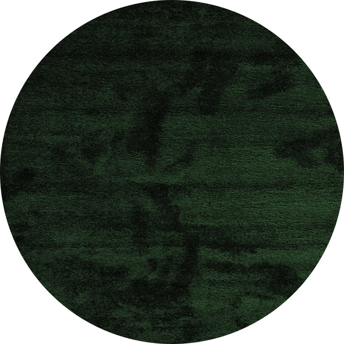 Round Abstract Emerald Green Contemporary Rug, con413emgrn