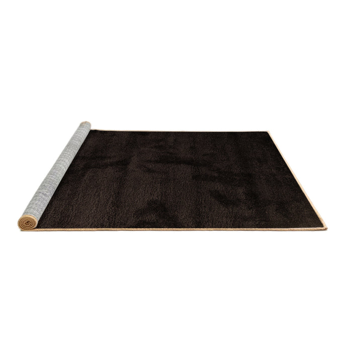 Sideview of Machine Washable Abstract Brown Contemporary Rug, wshcon413brn