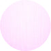 Round Solid Pink Modern Rug, con414pnk