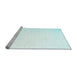 Sideview of Machine Washable Solid Light Blue Modern Rug, wshcon414lblu