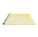 Sideview of Machine Washable Solid Yellow Modern Rug, wshcon414yw