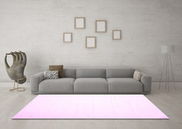 Machine Washable Solid Pink Modern Rug in a Living Room, wshcon414pnk