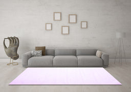Machine Washable Solid Purple Modern Area Rugs in a Living Room, wshcon414pur