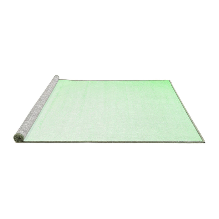 Sideview of Machine Washable Solid Emerald Green Modern Area Rugs, wshcon414emgrn