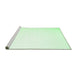 Sideview of Machine Washable Solid Emerald Green Modern Area Rugs, wshcon414emgrn