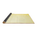 Sideview of Solid Yellow Modern Rug, con414yw