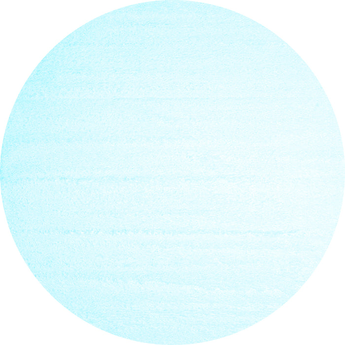 Round Solid Light Blue Modern Rug, con414lblu