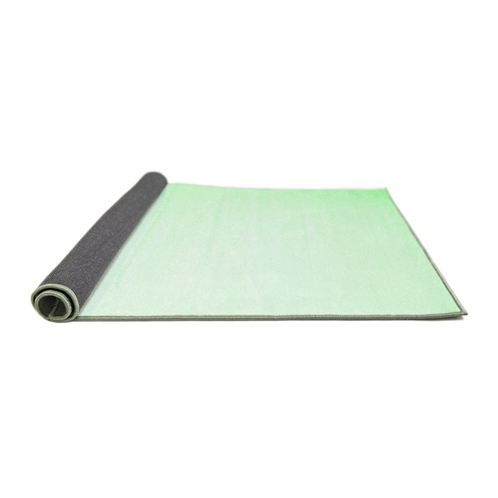 Sideview of Solid Emerald Green Modern Rug, con414emgrn