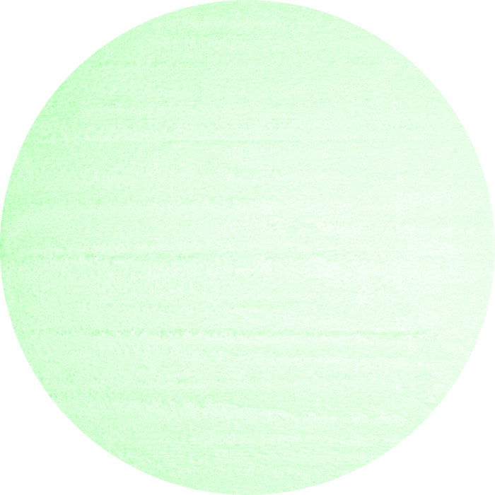 Round Machine Washable Solid Emerald Green Modern Area Rugs, wshcon414emgrn