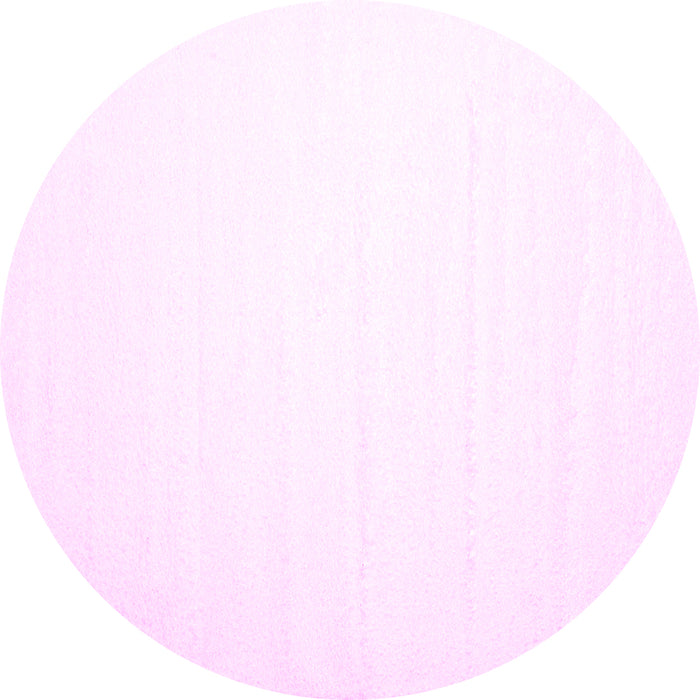 Round Machine Washable Solid Pink Modern Rug, wshcon414pnk