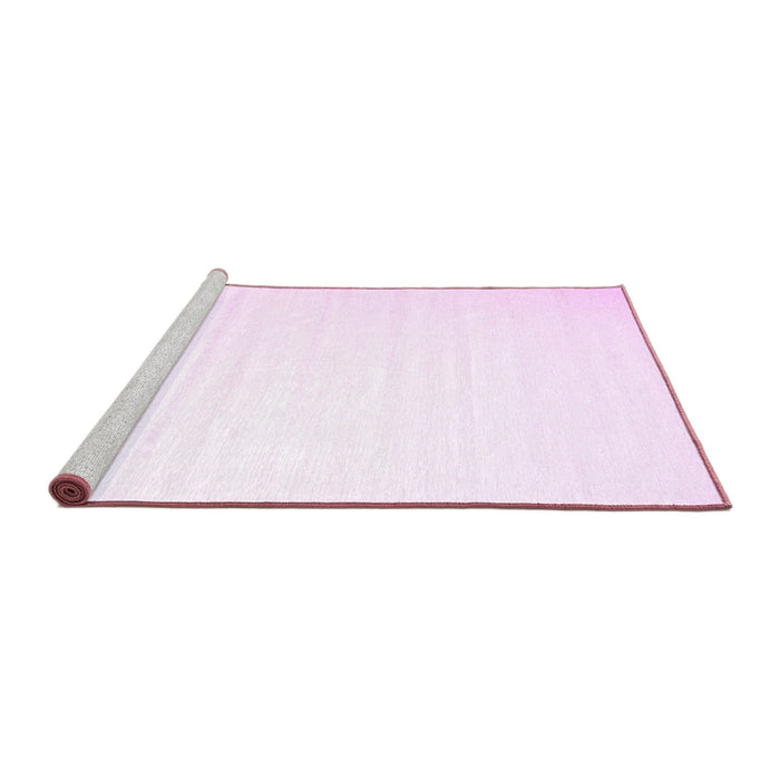 Sideview of Machine Washable Solid Pink Modern Rug, wshcon414pnk