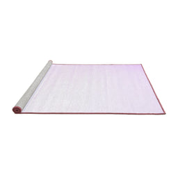 Sideview of Machine Washable Solid Purple Modern Area Rugs, wshcon414pur