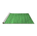 Sideview of Machine Washable Abstract Emerald Green Contemporary Area Rugs, wshcon415emgrn