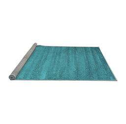 Sideview of Machine Washable Abstract Light Blue Contemporary Rug, wshcon415lblu