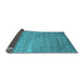 Sideview of Abstract Light Blue Contemporary Rug, con415lblu