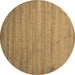 Round Abstract Brown Contemporary Rug, con415brn