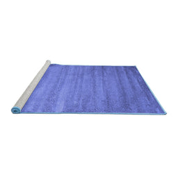 Sideview of Machine Washable Abstract Blue Contemporary Rug, wshcon415blu