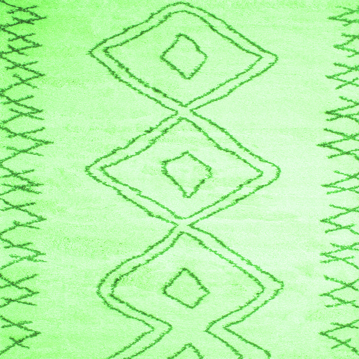 Serging Thickness of Solid Green Modern Rug, con416grn