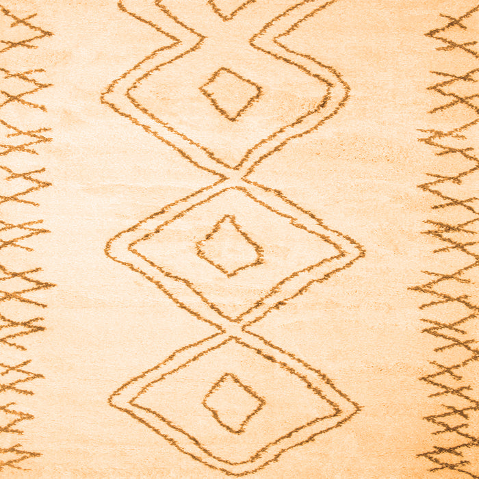 Serging Thickness of Solid Orange Modern Rug, con416org