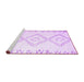 Sideview of Machine Washable Solid Purple Modern Area Rugs, wshcon416pur