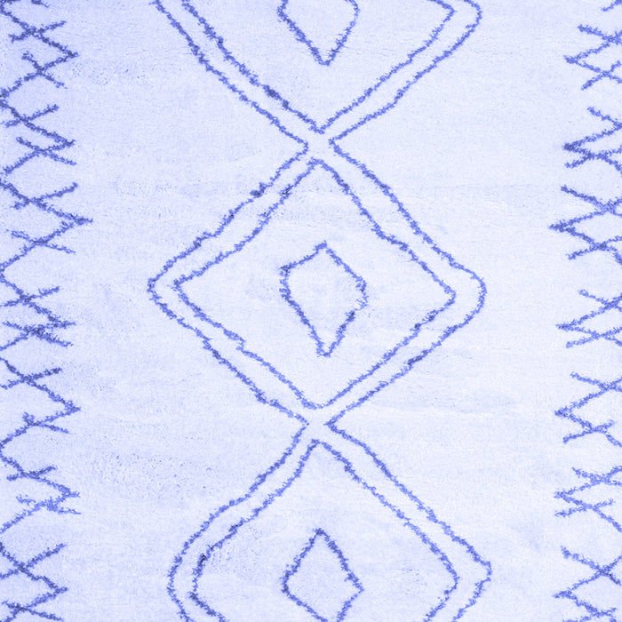 Machine Washable Solid Blue Modern Rug, wshcon416blu