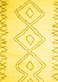 Solid Yellow Modern Rug, con416yw