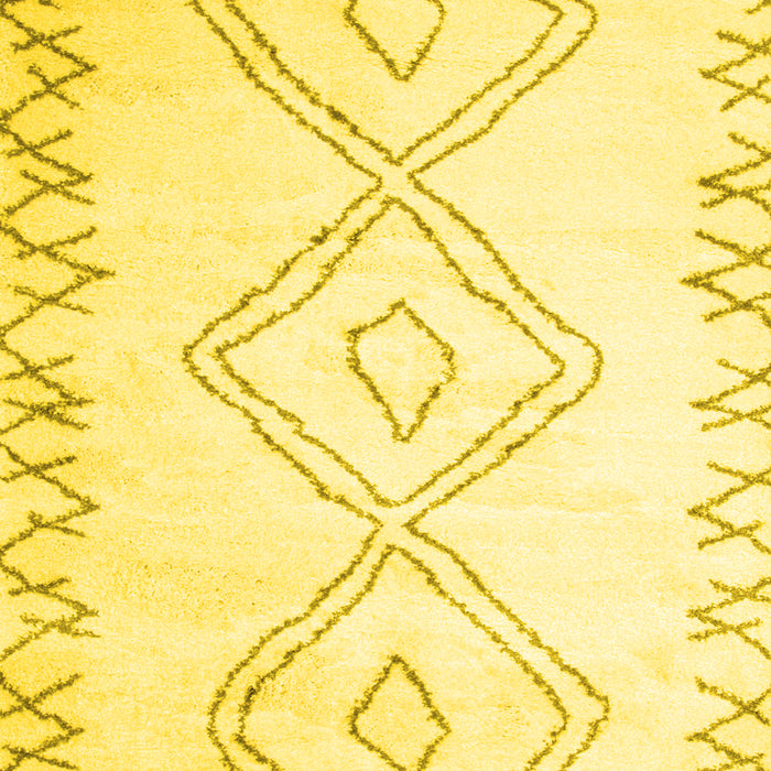 Solid Yellow Modern Rug, con416yw