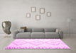 Machine Washable Solid Pink Modern Rug in a Living Room, wshcon416pnk