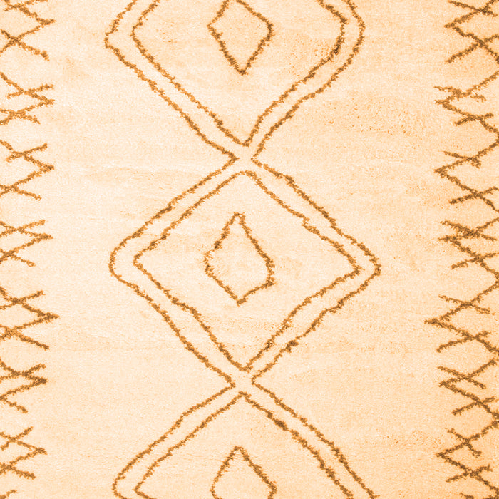 Solid Orange Modern Rug, con416org